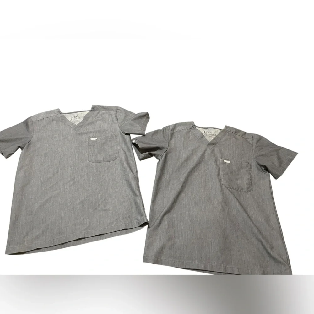 💙BUNDLE Figs Charcoal V-Neck Scrub Top - Picture 3 of 12